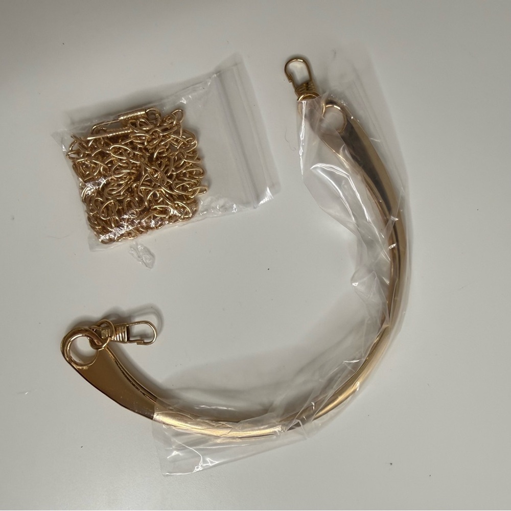 Ramla Gold Beaded and Rhinestone Clutch Evening Bag - NEW - Picture 6 of 6